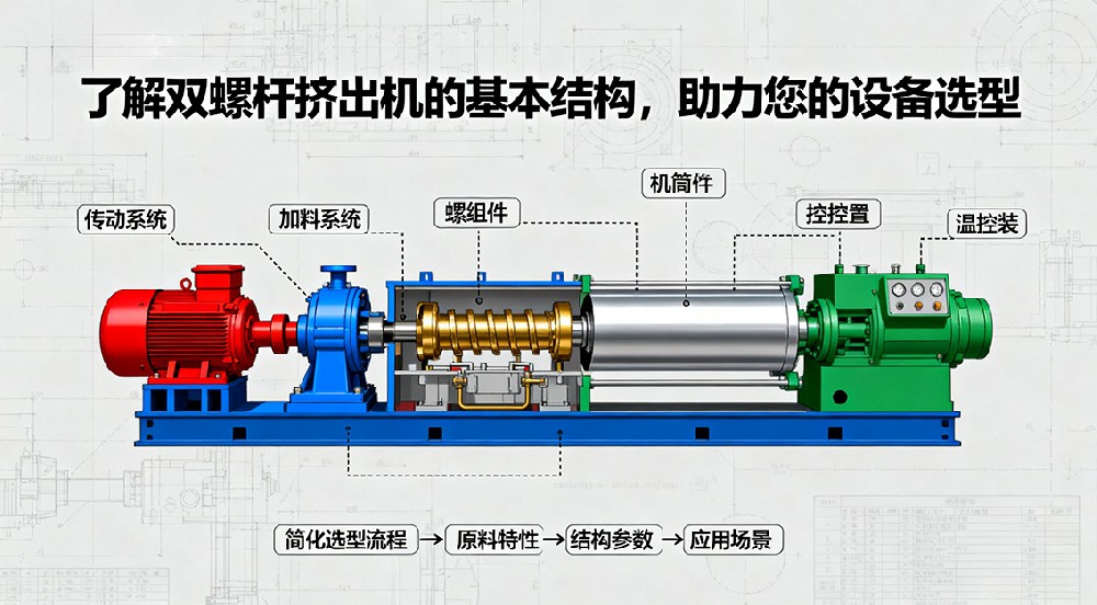 了解雙螺桿擠出機(jī)的基本結(jié)構(gòu)，助力您的設(shè)備選型